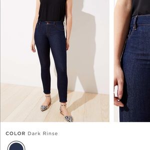 Loft Curvy Skinny in Dark Rinse Wash